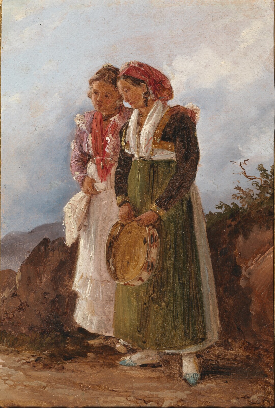 Due popolane in costume partenopeo